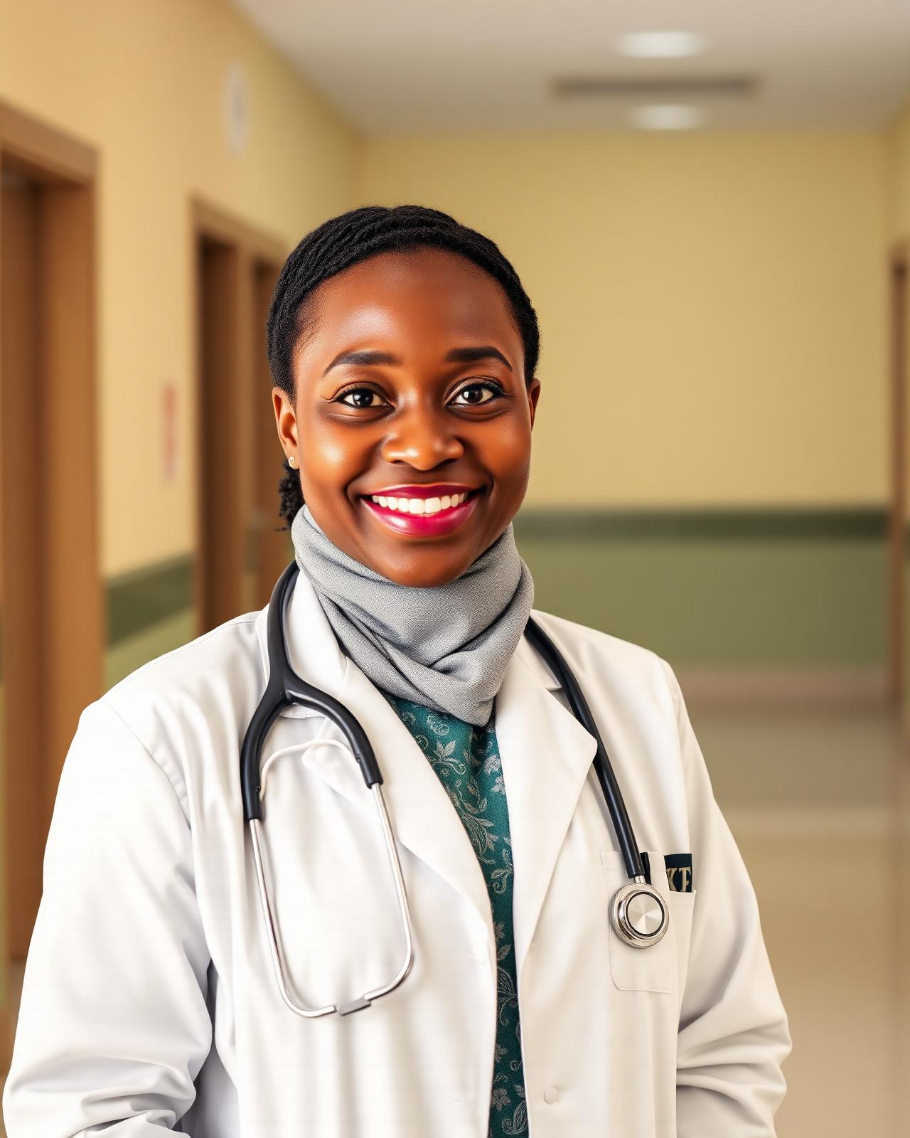 Doctor serving patients in Nigeria